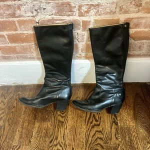 Frye Black Leather Riding Boots